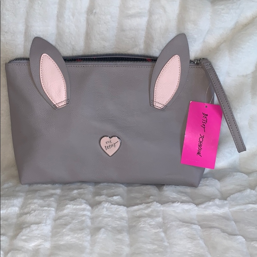 NWT Betsey Johnson Bunny Cosmetic Bag